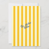 Retro geel “La dolce vita” Bruidsdouche Kaart (Achterkant)
