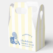 Retro Geel Laatste Swing Voor De Ring Tennis Bac Bedankdoosjes (Geopend)