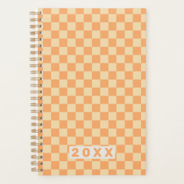 Retro Geel Oranje Schaakbord 2026 Planner