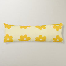 Retro Geel Tropisch Eenvoudig Bloempatroon