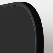 Retro Geeljas Drie Strepen met Naam Pickleball Paddle (Links Detail)