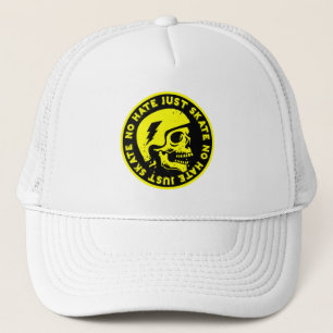 Retro geen haat alleen Schaats schedel Trucker Pet