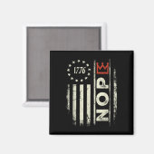 Retro Geen Koningen Protestbord Verticale Amerikaa Magneet (Voorkant / Achterkant)