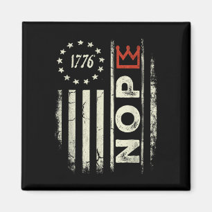 Retro Geen Koningen Protestbord Verticale Amerikaa Magneet