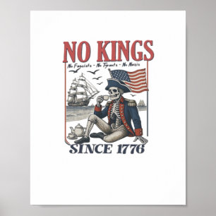 Retro Geen Koningen Sinds 1776 Koningen Afwijzen K Poster