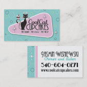 Retro - Geen LInes op Cupcake Visitekaartje (Voorkant / Achterkant)