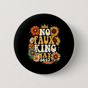 Retro Geen Neppe Koning Manier Grappige Retro Zonn Ronde Button 5,7 Cm