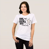 Retro Geest Eerste Halloween Moeder 1e Verjaardag Tri-Blend Shirt (Voorkant volledig)