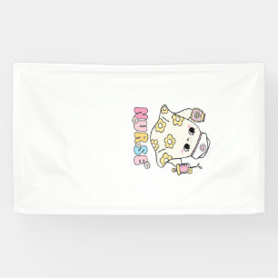 Retro Geest Verpleegster Halloween Design Klassiek Spandoek