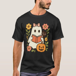 Retro Geesten Lezen Boeken Boekachtig Letterkundig T-shirt