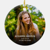 Retro Gefeliciteerd Afstuderen Klasse van 2025 Fot Keramisch Ornament (Achterkant)