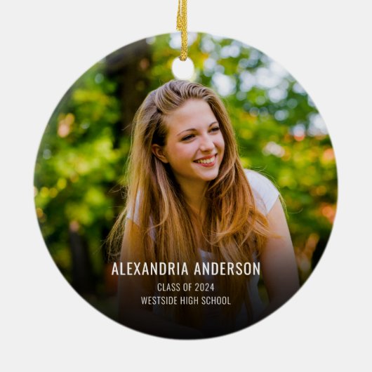 Retro Gefeliciteerd Afstuderen Klasse van 2025 Fot Keramisch Ornament (Achterkant)