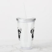 Retro Gefeliciteerd Geslaagd Afstuderen Zwart Acryl Drinkbeker (Links)