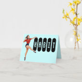 Retro gefeliciteerd met het schoppen van de Habit Kaart (Gele Bloem)