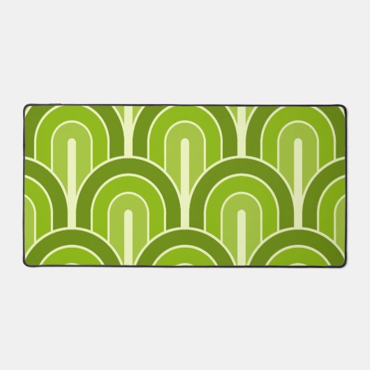 Retro gegradeerd Geometrisch ventilatorpatroon Bureaumat (Voorkant)