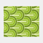 Retro gegradeerd Geometrisch ventilatorpatroon Fleece Deken (Voorkant (Horizontaal))