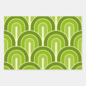 Retro gegradeerd Geometrisch ventilatorpatroon Inpakpapier Vel (Voorkant 2)