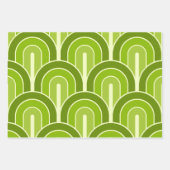 Retro gegradeerd Geometrisch ventilatorpatroon Inpakpapier Vel (Voorkant)