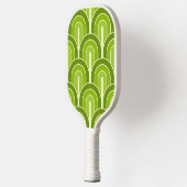 Retro gegradeerd Geometrisch ventilatorpatroon Pickleball Paddle (Links)