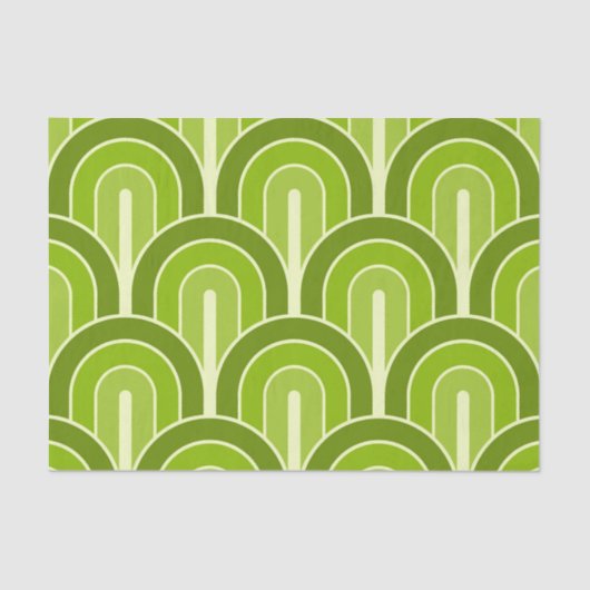 Retro gegradeerd Geometrisch ventilatorpatroon Tissuepapier (Voorkant)