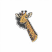 Retro Gegraveerd Mooie Giraffe Shirt Ontwerp_1 Sticker (Voorkant)
