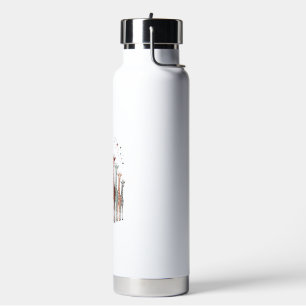 Retro gegraveerd ontwerp van een kudde giraffen vo waterfles