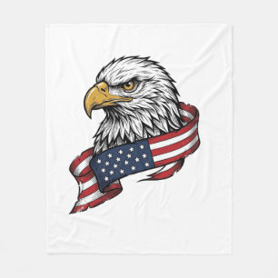 Retro Gegraveerde Adelaar Patriottisch Shirt Ontwe Fleece Deken