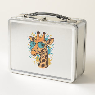Retro Gegraveerde Coole Giraffe Zonnebril Shirt De