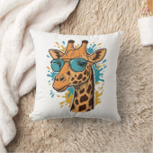 Retro Gegraveerde Coole Giraffe Zonnebril Shirt De Kussen (Deken)