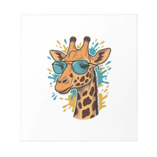 Retro Gegraveerde Coole Giraffe Zonnebril Shirt De Notitieblok
