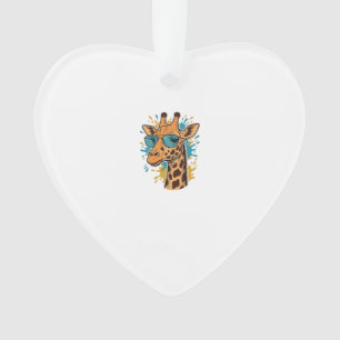 Retro Gegraveerde Coole Giraffe Zonnebril Shirt De Ornament