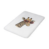 Retro gegraveerde giraffe hart zonnebril ontwerp_1 badmat (Gekanteld)