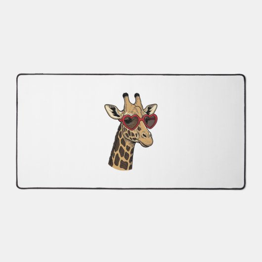 Retro gegraveerde giraffe hart zonnebril ontwerp_1 bureaumat (Voorkant)
