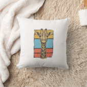 Retro gegraveerde giraffe strepen shirt ontwerp kussen (Deken)