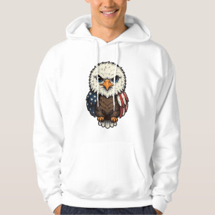 Retro Gegraveerde Patriottische Baby Adelaar Shirt