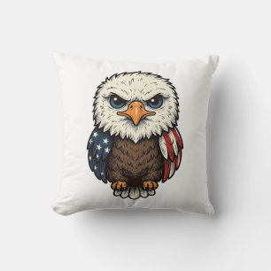 Retro Gegraveerde Patriottische Baby Adelaar Shirt Kussen