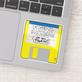 Retro Geheime Bestanden Floppy Disk Sticker