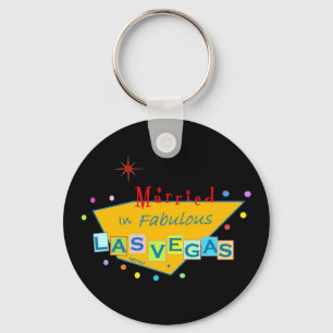 Retro gehuwd in Fabulous Las Vegas Sleutelhanger