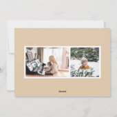 Retro geïllustreerd kerstboommodel Modern Feestdagenkaart (Achterkant)