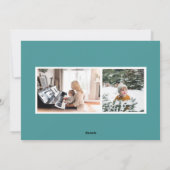 Retro geïllustreerd kerstboommodel Modern Feestdagenkaart (Achterkant)