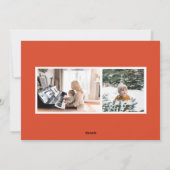 Retro geïllustreerd kerstboommodel Modern Feestdagenkaart (Achterkant)