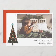 Retro geïllustreerd kerstboommodel Modern