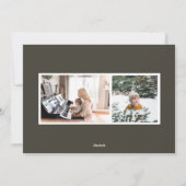 Retro geïllustreerd kerstboommodel Modern Feestdagenkaart (Achterkant)