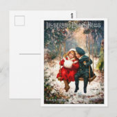  Retro Geïllustreerd Londen Nieuws Kerstmis Briefkaart (Voorkant / Achterkant)