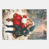 Retro Geïllustreerd Londen Nieuws Kerstmis Inpakpapier Vel (Voorkant 3)