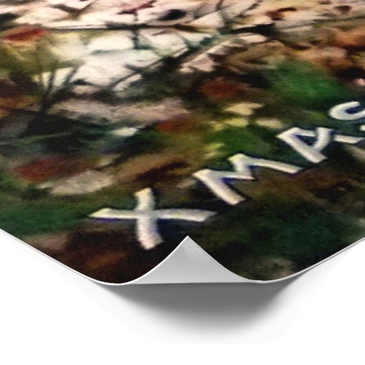  Retro Geïllustreerd Londen Nieuws Kerstmis Poster (Hoek)