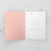 Retro geïllustreerde boom Goud Gevouwen Kerstmis Feestdagen Kaart (Binnen)