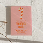 Retro Geïllustreerde Roze Kerst Snoep Bar Party Kaart