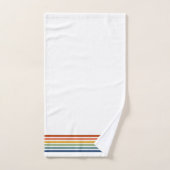 Retro-geïnitialiseerde minimalistische strepen bad handdoek (Handdoek)