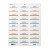 Retro-geïnitialiseerde minimalistische strepen etiket (Full Sheet)